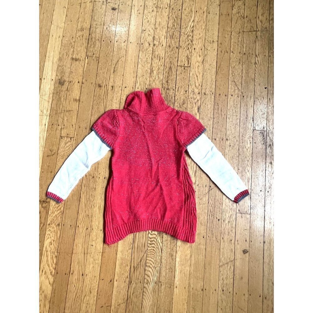 Little Lass Kids Red Sparkle Sweater 6 - Picture 9 of 9